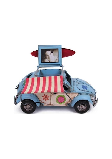 Dekoratif Metal Araba Tenteli - Çerçeveli Ve Kalemlik