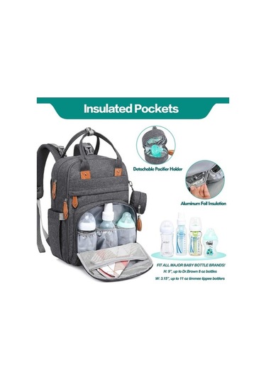 Jzcat- Gq Bebek Alt Değiştirme Çantası Sırt Çantası, Anne Ve Siyah