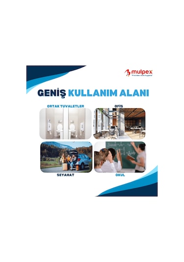 Mulpex Tek Kullanımlık Suda Çözünür Klozet Kapak Örtüsü 20 x 10'lu