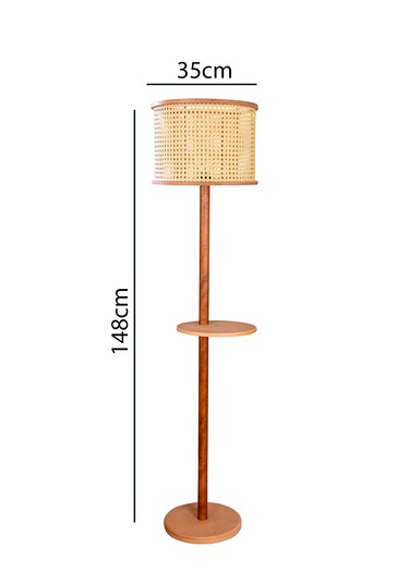 İstanbul Serisi Cihangir Hazeranlı Ahşap Lambader Sarı
