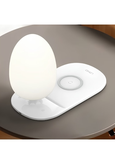 2 Si 1 Arada Led Rgb Masa Lambası Hızlı Kablosuz Şarj İstasyonu T