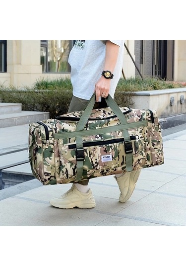 Sandwich Ekstra Büyük Katlanır Seyahat Çantası - Sağlam Nylon Sapı, Siyah - Motion003 Siyah