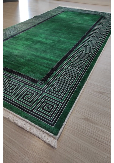 Bambu Yeşil Mutfak Halısı Dekoratif Salon Halısı