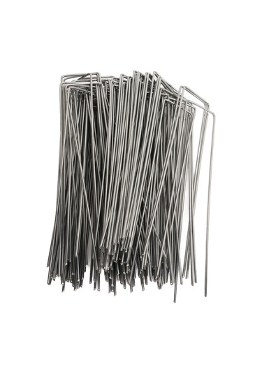 Folinda 100 Adet Islak Galvanizli Çelik U-şekilli Bahçe Çiviği 4x10cm - Çim, Zemin Kumaşı Ve Fence Sabitleme Aracı, Paslanmaz, Kolay Kurulum