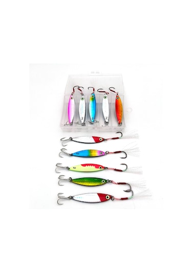 Valkyrie 10 Adet 20gr 6cm Kutulu Metal Rapala Jig Seti Balık Olta Yemi Parlak Gerçekçi Zoka
