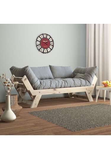 Adalar Masif Natural-gri Renk 2li Kanepe Cpt8107-210