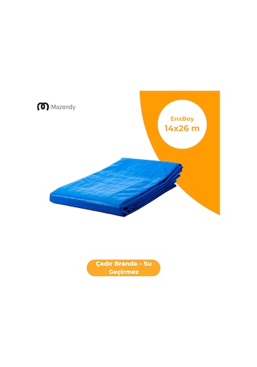 14x26 Metre Çadır Branda Su Geçirmez Çok Amaçlı Kullanım 0