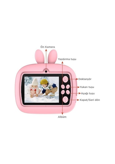 Torima Trm-cmr18  Dijital Video Fotoğraf Çocuk Kamerası Anlık Termal Resim Kağıt Baskılı Yazıcı