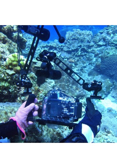 Besthome1 Alüminyum Su Altı Makinesi Işık Braketi - 360 Döner, 1 İnç Klem, 1/4 Vida, Hafif Dayanıklı