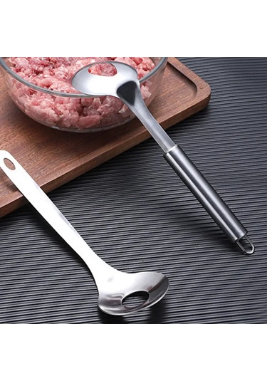 Wezone Stainless Steel Meatball Maker Spoon - Hollow, Rustproof, Smooth Edge - For Meat, Shrimp, Vegetable Balls - 2 Sizes Available Diğer