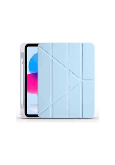İpad 10.9 2022 uyumlu 10.nesil Kılıf Tri Folding Kalem Bölmeli Standlı Kılıf