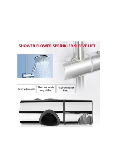 Primepickings 25mm Abs Krom Yedek Duş Başlığı Raylı Kaydırıcı Tutucu Ayarlanabilir Yükseltici Braketi Ra Krom