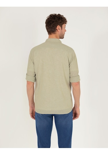 Pierre Cardin Erkek Haki Gömlek Desenli 50265119-vr027 Haki