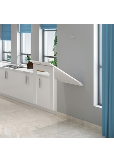 60x90 Cm  Duvara Monte Çerçeveli Tablo Masa 1. Sınıf Beyaz MDF