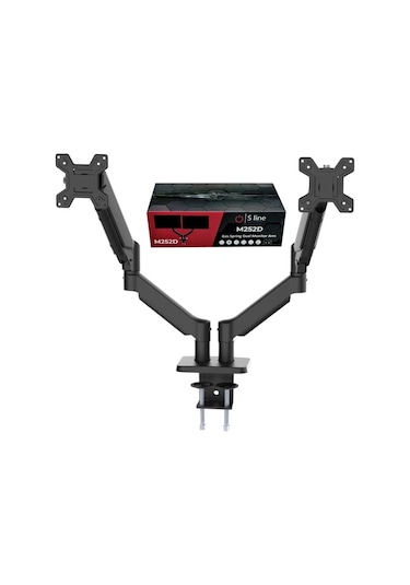 Sline M252d Amortisörlü 13-32'' Çift Kollu Masa Üstü Monitör Standı