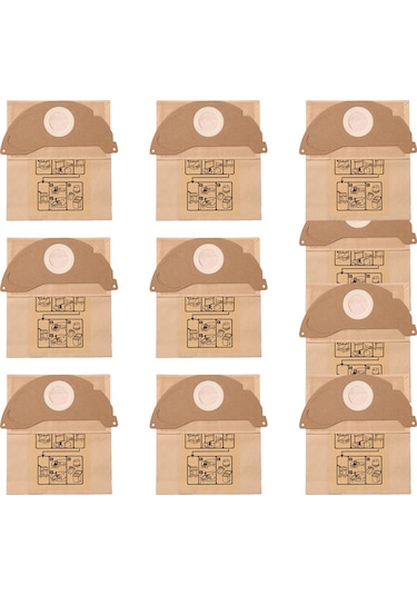 Leasetake 10 Adet Vakum Filtresi Toz Torbası Toplama Çöp Torbası 6.904-322.0 Karcher A2004 Wd2 Elektrikli Süpürge Parçaları İçin Vakum Torbaları