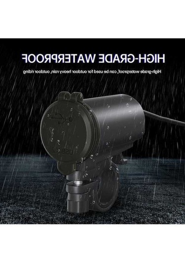 Pazly Çift Usb Motosiklet Şarj Adaptörü - 12v 3.1a Su Geçirmez Dijital Voltmetre Ve Montaj Aksesuarları Kiti