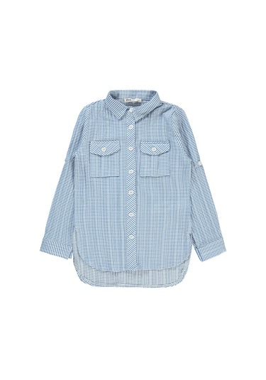 Civil Girls Kız Çocuk Tişörtlü Gömlek 6-9 Yaş Mavi 40d57c57824s1-1 Mavi