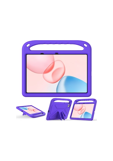 Honor Pad 10 Kılıf El Tutacağı Destekli Tablet Eva Kılıfı - Mor Tablet Kılıfı
