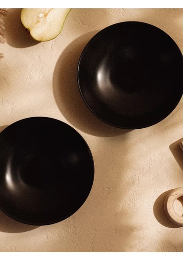 Sl Home Derin Tabak Seti 2 Parça, 380 Ml, Çapı 16,5 Cm 200580844 Siyah