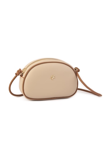 Nas Bag Kadın Mini Çapraz Çanta Kum Taba Luna 21x16x8 Cm Taba