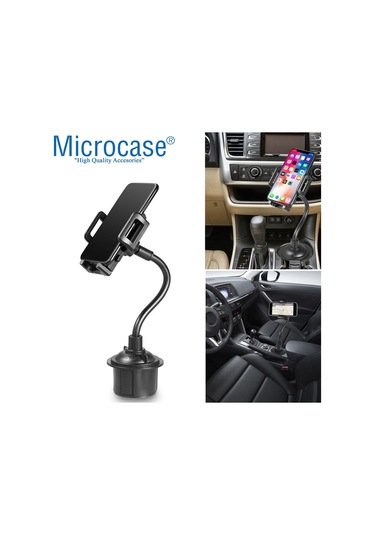 Microcase Araç Içi Bardaklıktan Monte Telefon Tutucu Siyah Al2910