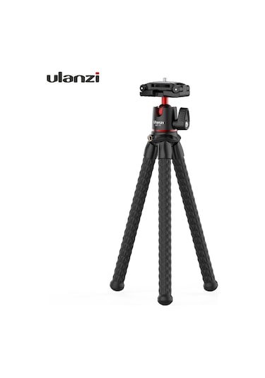 Ulanzi Mt-11 Esnek Ahtapot Tripod Standı 1/4 İnç Vida 2'si 1 Arada Platform Tasarımı 360 Ayarlanabilir Bilyalı Başlık 2kg/4.4lbs Yük Kapasitesi Akıllı Telefon Dslr Slr Kamera Canlı Yayın Çevrimiçi Video Kaydı İçin Siyah