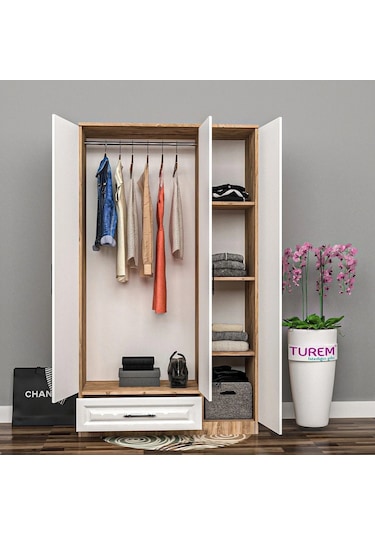 Rain 3 Kapılı Membran Gardrop Mdf Antrasit