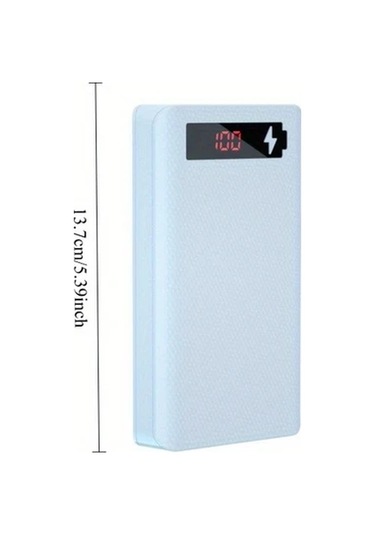 Honeybeeshop Beyaz L6 6 Hucreli 18650 Dıy Cikarilabilir Dis Kabuklu Tasinabilir Guc Bankasi Seti BEYAZ