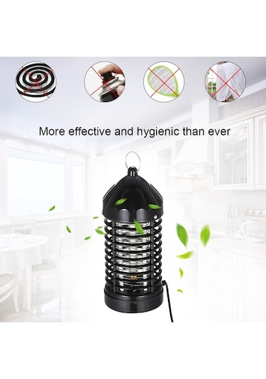 Pazly Elektronik Sivrisinek Öldürücü Uv Lamba Ev İçi Kullanım İçin Siyah