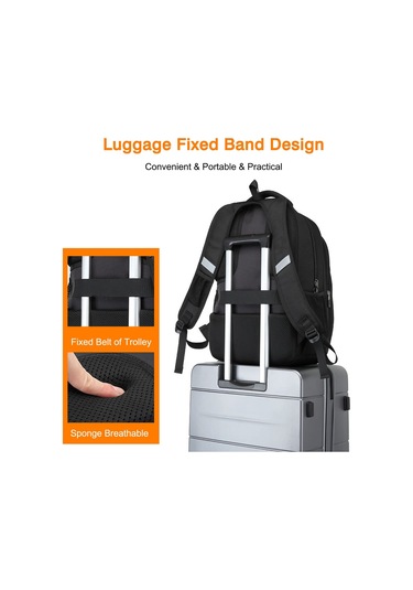 Dizüstü Bilgisayar Sırt Çantası, Erkek Okul Çantası, Usb Şarj Siyah