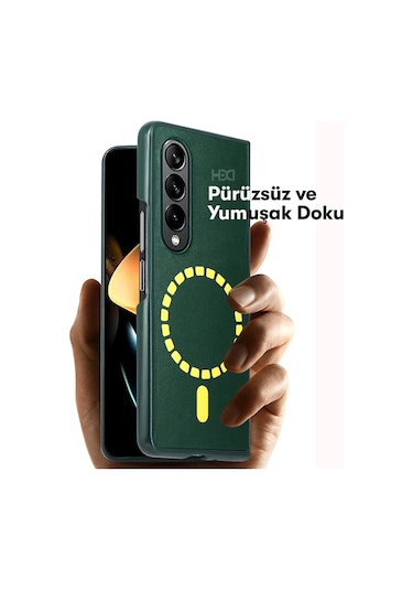 Samsung Galaxy Z Fold 3 Kılıf Hbc-156 Forum Magneticsafe Kapak - Kahverengi