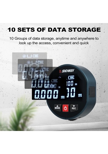 Pazly Sw-x30a/sw-x30d Abs Malzeme Hassas Ölçüm Cihazı - 99.999m Menzil, 1cm Doğruluklu