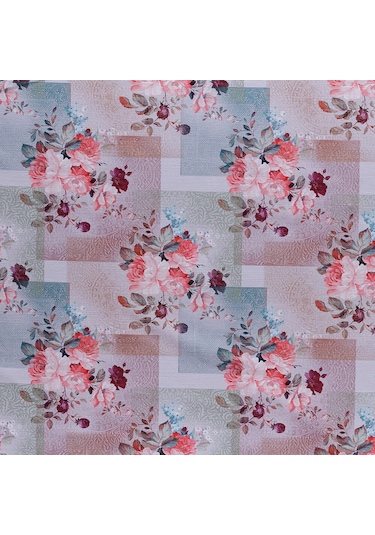 Mavi Dokuma Dijital Baskılı Petek Kumaş