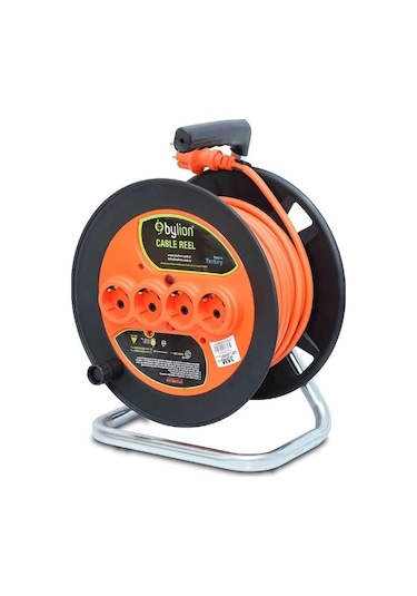 Bylion 3x2,5 Ttr 50 Metre Kablolu Plastik Kablo Makarası 50 M