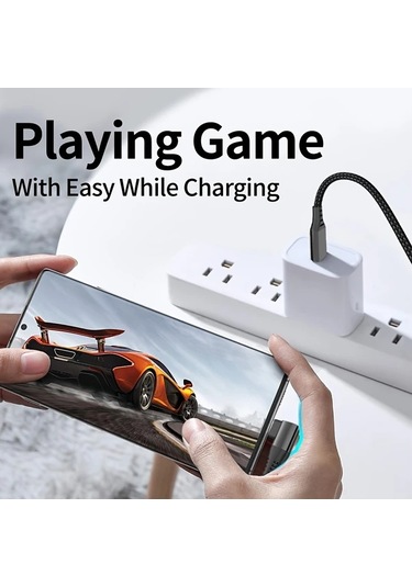 Willowhaven Gri 5li Paket 10gbps Hizli Sarj Usb C Kablo İphone Uyumlu 15 Samsung 3a 90 Derece