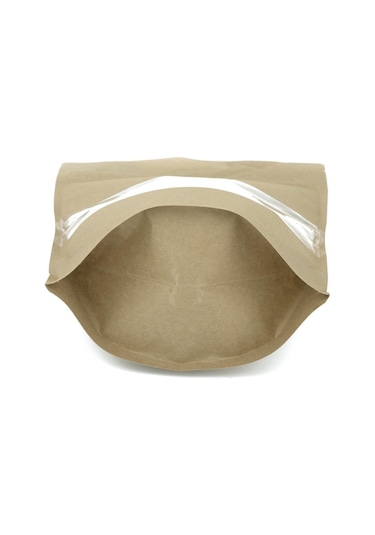 Pencereli Kraft Doypack 18X29 Cm - 100 Adet