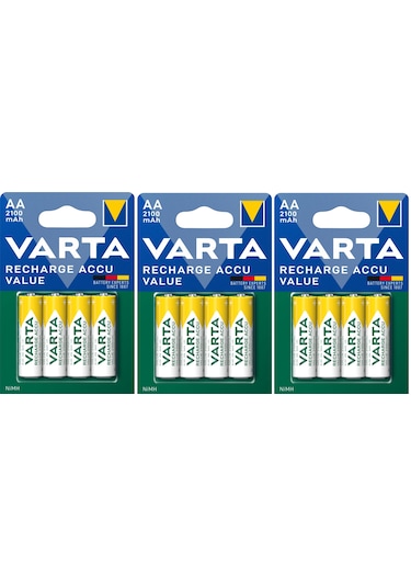 Varta 56616 Şarj Edilir Value 12 Adet 2100mah Aa Kalem Pil+kese