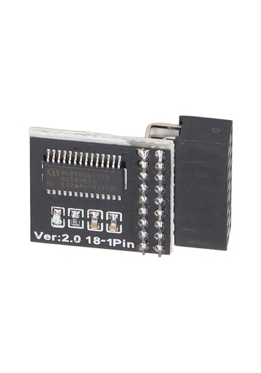 Teltree Tpm2.0 Güvenlik Modülü 18pin - Lpc Kartı, Intel 100 Serisi & Amd Ddr4 İle Uyumlu, Wın11 Güncelleme Testi İçin, Siyah