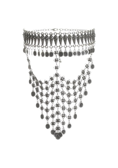 Kadın Antik Gümüş Kaplama Yonca Stilizesi Ayarlanabilir El Yapımı Peçe Gümüş