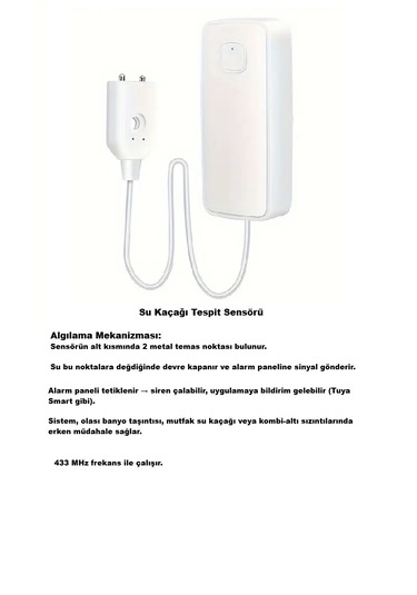 Obiem Akıllı Ev Güvenlik Alarm Sistemleri Su Kaçağı Tespit Sensör