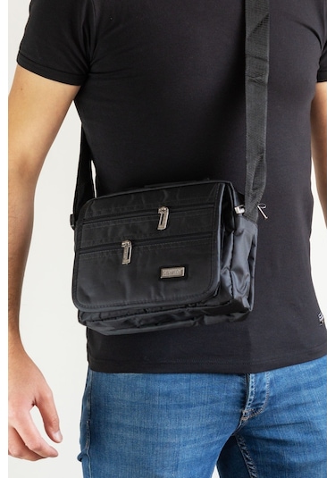 Imperteks Su Geçirmez Kumaş Seventeen Çok Gözlü Postacı El Ve Omuz Çantası Siyah 2247 Siyah