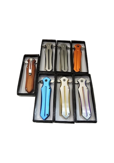 Mtech 4222 Turuncu Kamp Çakı 21cm- Yarı Otomatik, Kemerlikli Turuncu