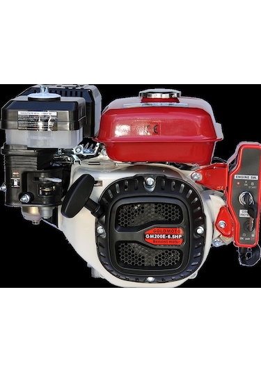 Goldmoto Gm200E Benzinli Motor 6.5 Hp Marşlı Krank Mili Kamalı
