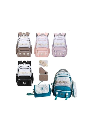 Color Bags 3 Lü Okul Çantası Çepli Çok Renkli