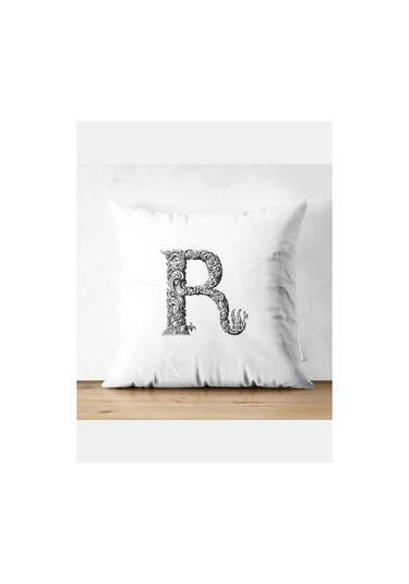 R Harfi Kırlent Kılıfı - R Harfli Yastık Kılıfı Renkli