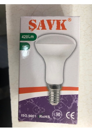 5 Adet Şavk R50 Led Spot 6w 35w 420 Lümen 3000 Kelvin Sarı