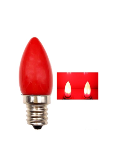 Geeroyoo E12 Led Mum Işığı: 1.5w Kırmızı Cam Kaplama, 4 Smd2835 Led, 220v, Kolay Kurulum, Enerji Tasarruflu Dekoratif Aydınlatma Şeffaf