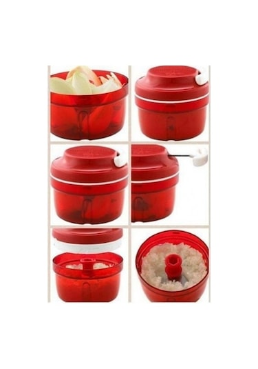 Tupperware Süper Şef 1 Kırmızı İpli Rondo Doğrayıcı Kırmızı Diğer