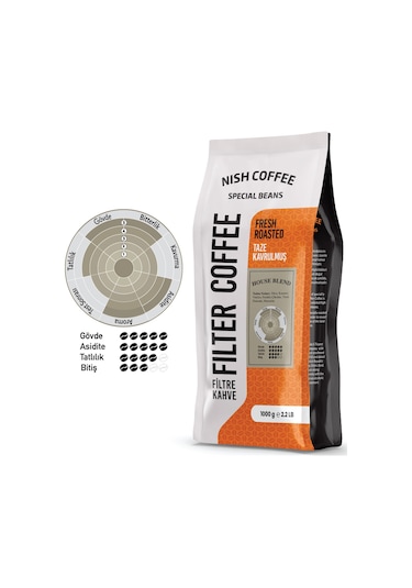 Nish Coffee House Blend Filtre Kahve 1000 G